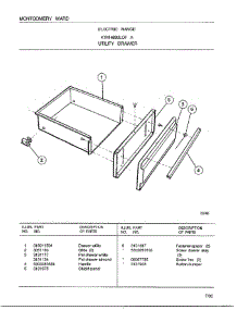 Utility Drawer parts for Frigidaire Range 4883A from AppliancePartsPros.com