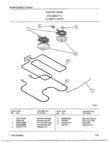 Element parts for Frigidaire Range 4893A from AppliancePartsPros.com