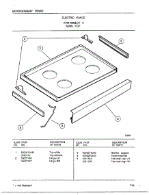 Main Top parts for Frigidaire Range 4893A from AppliancePartsPros.com