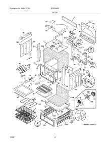 05 - Body parts for Frigidaire Range BFES368EC3 from AppliancePartsPros.com