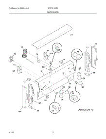 03 - Backguard parts for Frigidaire Range CFEF210CS6 from AppliancePartsPros.com