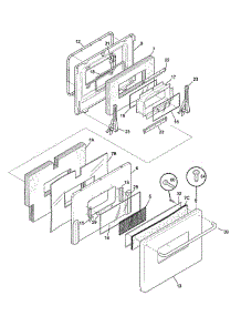 Door parts for Frigidaire Range 74403 from AppliancePartsPros.com