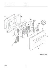 09 - Door parts for Frigidaire Range CFEF210CS6 from AppliancePartsPros.com