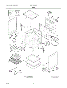 05 - Body parts for Frigidaire Range CFEF3005LWB from AppliancePartsPros.com