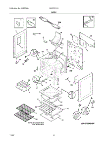 07 - Body parts for Frigidaire Range BGGF3031KWH from AppliancePartsPros.com