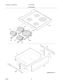 07 - Top / Drawer parts for Frigidaire Range CFEF272DS4 from AppliancePartsPros.com
