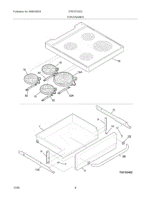 07 - Top / Drawer parts for Frigidaire Range CFEF272DC2 from AppliancePartsPros.com