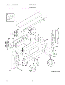 03 - Backguard parts for Frigidaire Range CFEF2425LSB from AppliancePartsPros.com
