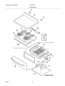 07 - Top / Drawer parts for Frigidaire Range CGEF3077KBC from AppliancePartsPros.com