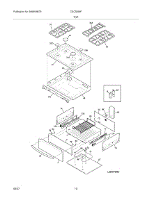 09 - Top / Drawer parts for Frigidaire Range CGCS389FB2 from AppliancePartsPros.com