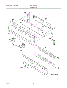 03 - Backguard parts for Frigidaire Range CGEF3057KFG from AppliancePartsPros.com