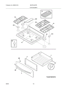 09 - Top / Drawer parts for Frigidaire Range BGGF3042KFB from AppliancePartsPros.com
