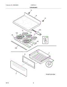 07 - Top / Drawer parts for Frigidaire Range CGEF3031KWB from AppliancePartsPros.com