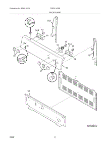 03 - Backguard parts for Frigidaire Range CFEF311GSB from AppliancePartsPros.com