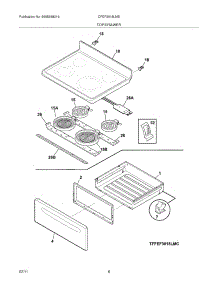 07 - Top / Drawer parts for Frigidaire Range CFEF3018LME from AppliancePartsPros.com