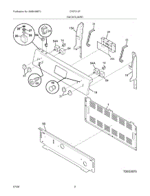 03 - Backguard parts for Frigidaire Range CFEF312FSB from AppliancePartsPros.com