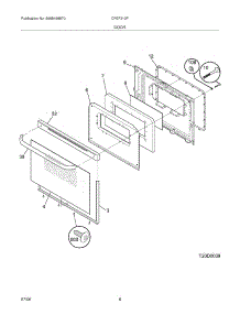 09 - Door parts for Frigidaire Range CFEF312FSB from AppliancePartsPros.com