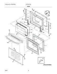 09 - Door parts for Frigidaire Range CFEF357GS3 from AppliancePartsPros.com