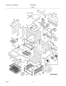 05 - Body parts for Frigidaire Range BFES368ES5 from AppliancePartsPros.com