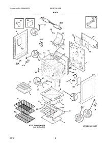 07 - Body parts for Frigidaire Range BGGF3041KFE from AppliancePartsPros.com