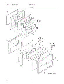 09 - Door parts for Frigidaire Range CFEF2425LWA from AppliancePartsPros.com