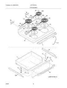07 - Top / Drawer parts for Frigidaire Range CFEF357EC2 from AppliancePartsPros.com