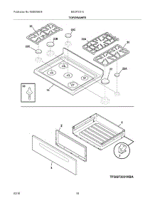 09 - Top / Drawer parts for Frigidaire Range BGGF3031KWE from AppliancePartsPros.com
