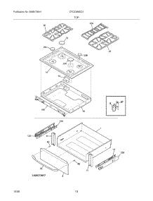 09 - Top parts for Frigidaire Range CFCS366EC4 from AppliancePartsPros.com