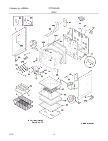 05 - Body parts for Frigidaire Range CFEF3022LWB from AppliancePartsPros.com