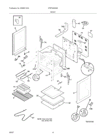 05 - Body parts for Frigidaire Range CFEF325GSA from AppliancePartsPros.com