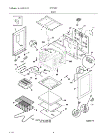 05 - Body parts for Frigidaire Range CFEF355FBB from AppliancePartsPros.com