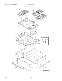 09 - Top / Drawer parts for Frigidaire Range CFDS3035LS1 from AppliancePartsPros.com