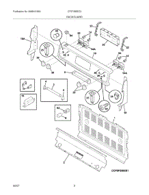03 - Backguard parts for Frigidaire Range CFEF358EC3 from AppliancePartsPros.com