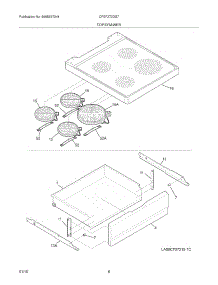 07 - Top / Drawer parts for Frigidaire Range CFEF272DS7 from AppliancePartsPros.com