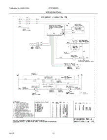 12 - Wiring Diagram parts for Frigidaire Range CFEF358EC3 from AppliancePartsPros.com
