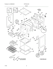 05 - Body parts for Frigidaire Range CFEF3046LSE from AppliancePartsPros.com