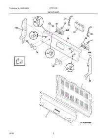 03 - Backguard parts for Frigidaire Range CFEF312ES1 from AppliancePartsPros.com