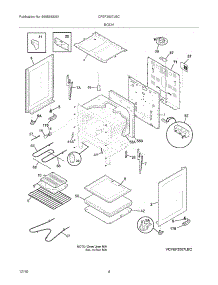 05 - Body parts for Frigidaire Range CFEF3007LBC from AppliancePartsPros.com
