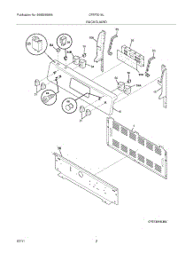 03 - Backguard parts for Frigidaire Range CFEF3018LWC from AppliancePartsPros.com