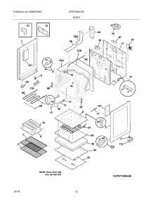 05 - Body parts for Frigidaire Range CFEF3050LSE from AppliancePartsPros.com
