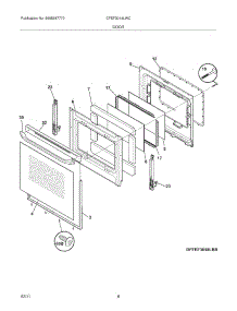 09 - Door parts for Frigidaire Range CFEF3014LWC from AppliancePartsPros.com