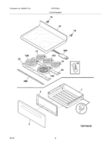 07 - Top / Drawer parts for Frigidaire Range CFEF3020LBA from AppliancePartsPros.com