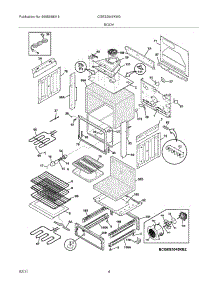 05 - Body parts for Frigidaire Range CGES3045KW3 from AppliancePartsPros.com