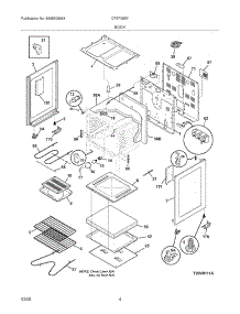 05 - Body parts for Frigidaire Range CFEF355FBC from AppliancePartsPros.com