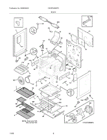 07 - Body parts for Frigidaire Range CGGF3056KFC from AppliancePartsPros.com