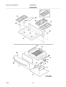 09 - Top / Drawer parts for Frigidaire Range CGGF3056KFJ from AppliancePartsPros.com