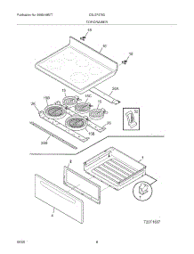 07 - Top / Drawer parts for Frigidaire Range CGLEF379DBF from AppliancePartsPros.com