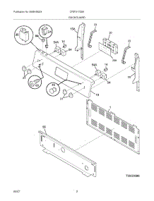 03 - Backguard parts for Frigidaire Range CFEF317GSA from AppliancePartsPros.com