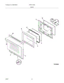 09 - Door parts for Frigidaire Range CFEF317GSA from AppliancePartsPros.com