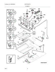 05 - Burner parts for Frigidaire Range CGGF3056KFM from AppliancePartsPros.com